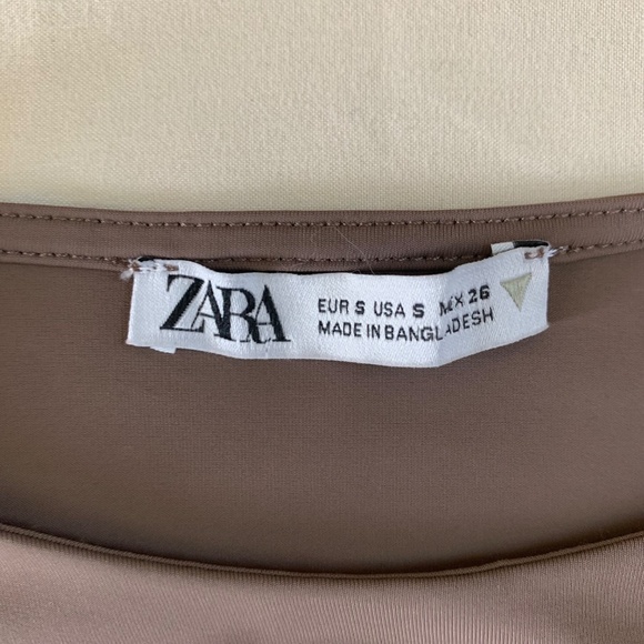 Zara Size Small Muted Brown Taupe Crop Top - Excellent Used Condition! - Picture 6 of 10